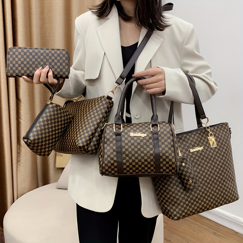Set mit 6 luxuriösen Mabelly-Ledertaschen