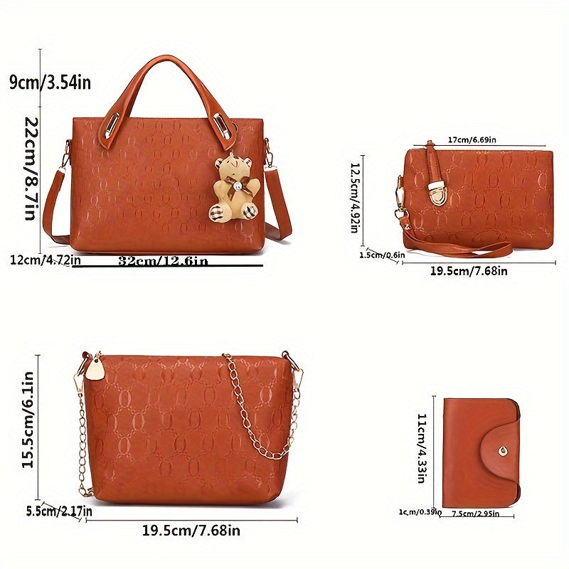 Dubrika Lederhandtasche 4-teilig + GRATIS
